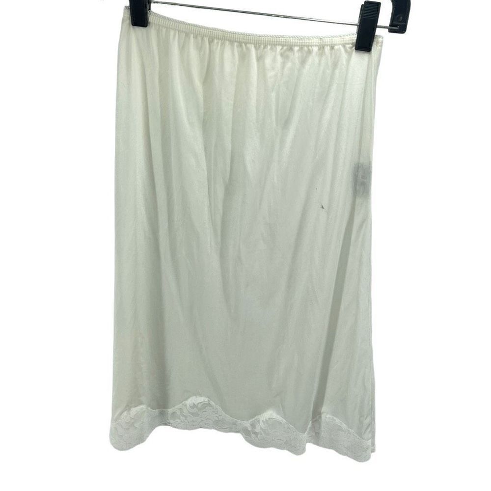 Private Treasures By Avon Womens Slip Skirt Lace Trim Pull On White Size Small